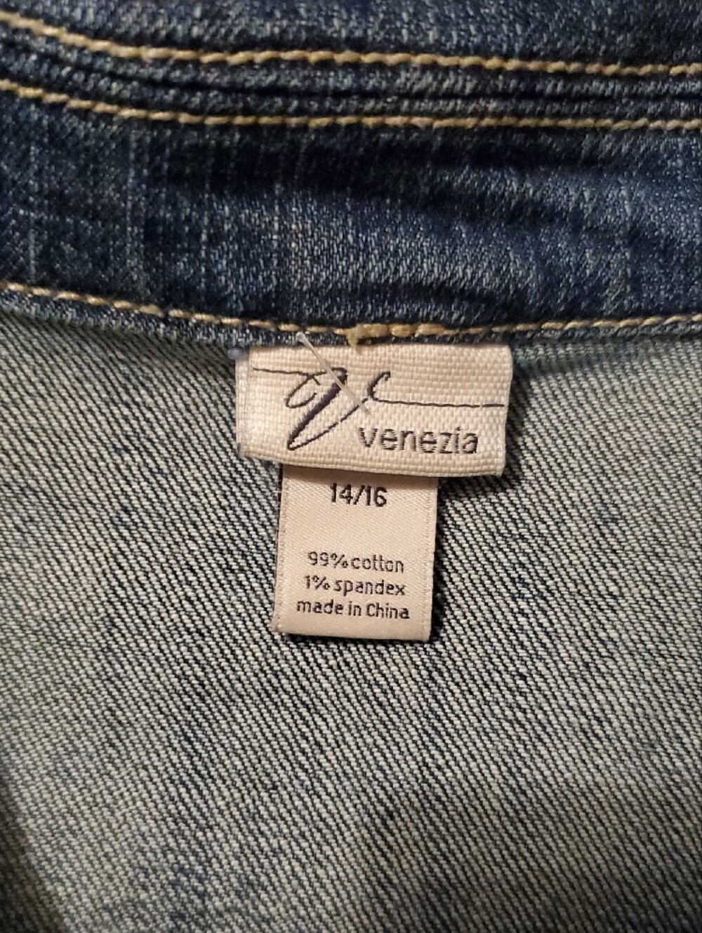 Venezia Washed Blue Denim Button Jacket - Picture 2 of 11